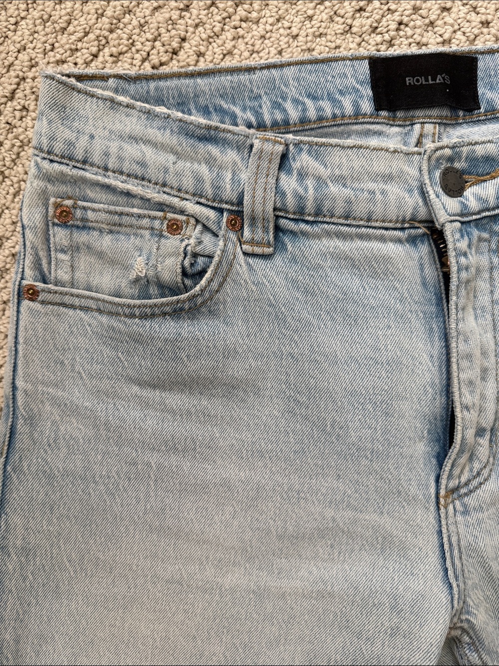 ROLLA'S Relaxo Chop - Men’s Light Blue Relaxed Jeans - Picture 3 of 5